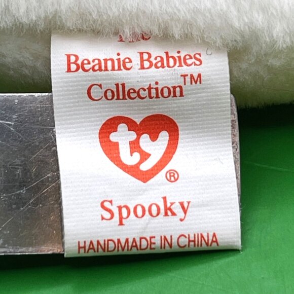 TY Beanie Baby Spooky Ghost 1995 Halloween Beanbag Plush Stuffed Toy 4th Gen Tag - Picture 5 of 9